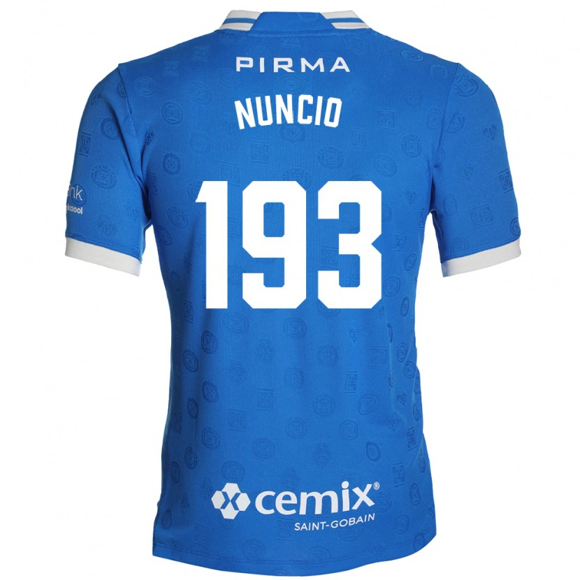 Danxen Børn Jorge Nuncio #193 Blå Hvid Rød Hjemmebane Spillertrøjer 2026/27 Trøje T-Shirt