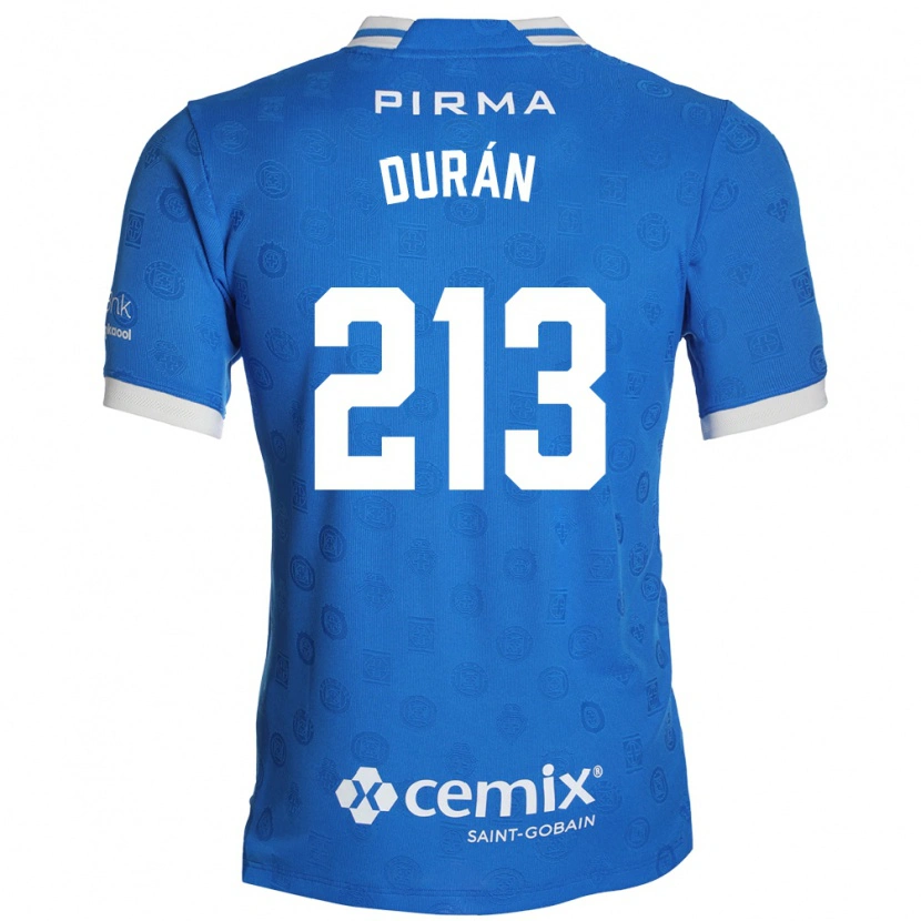 Danxen Børn Jeyson Durán #213 Blå Hvid Rød Hjemmebane Spillertrøjer 2026/27 Trøje T-Shirt