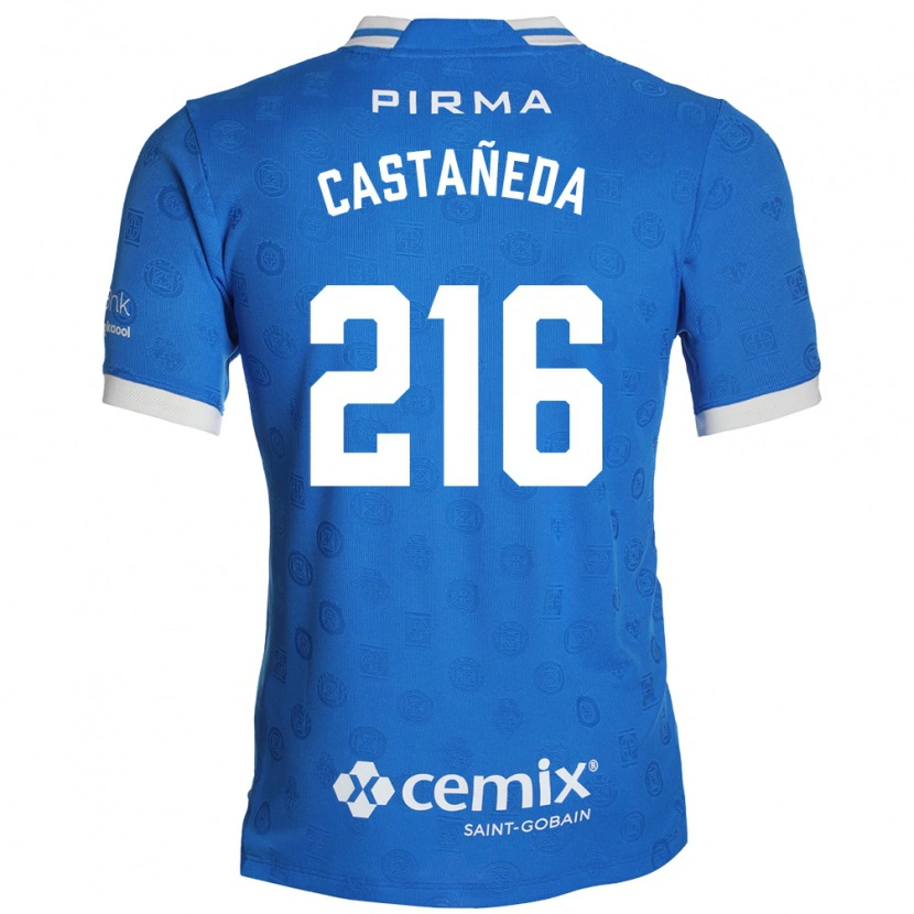 Danxen Børn Ian Castañeda #216 Blå Hvid Rød Hjemmebane Spillertrøjer 2026/27 Trøje T-Shirt