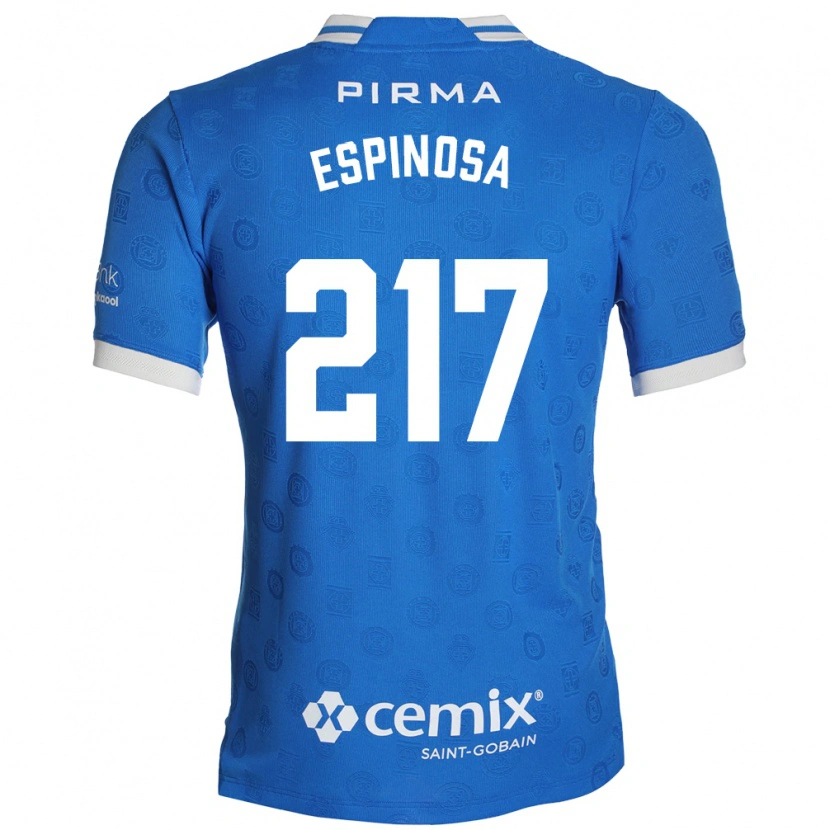 Danxen Børn Samuel Espinosa #217 Blå Hvid Rød Hjemmebane Spillertrøjer 2026/27 Trøje T-Shirt