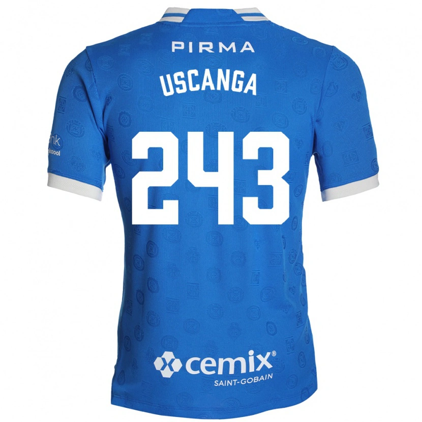 Danxen Børn Rubén Uscanga #243 Blå Hvid Rød Hjemmebane Spillertrøjer 2026/27 Trøje T-Shirt