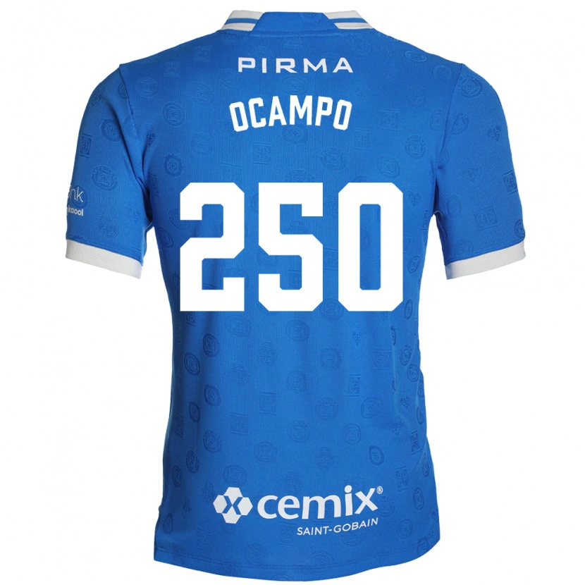 Danxen Børn Diego Ocampo #250 Blå Hvid Rød Hjemmebane Spillertrøjer 2026/27 Trøje T-Shirt