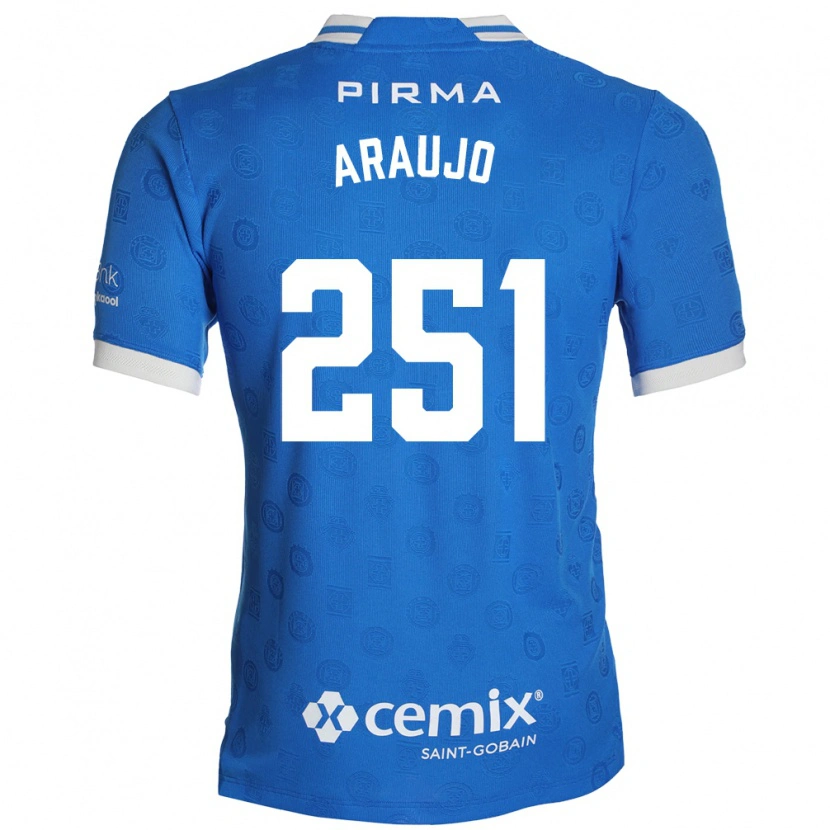 Danxen Børn Francisco Araujo #251 Blå Hvid Rød Hjemmebane Spillertrøjer 2026/27 Trøje T-Shirt