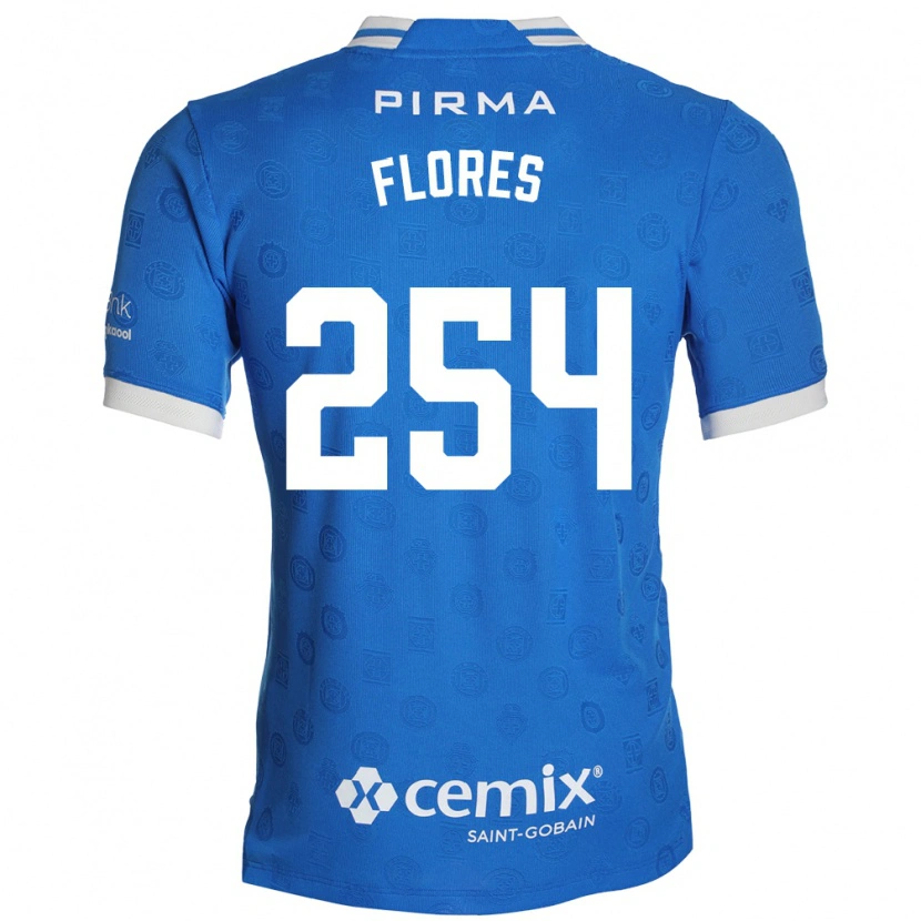 Danxen Børn Derek Flores #254 Blå Hvid Rød Hjemmebane Spillertrøjer 2026/27 Trøje T-Shirt
