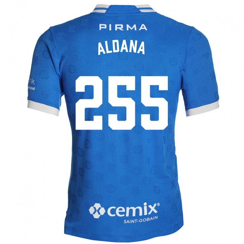 Danxen Børn Eder Aldana #255 Blå Hvid Rød Hjemmebane Spillertrøjer 2026/27 Trøje T-Shirt
