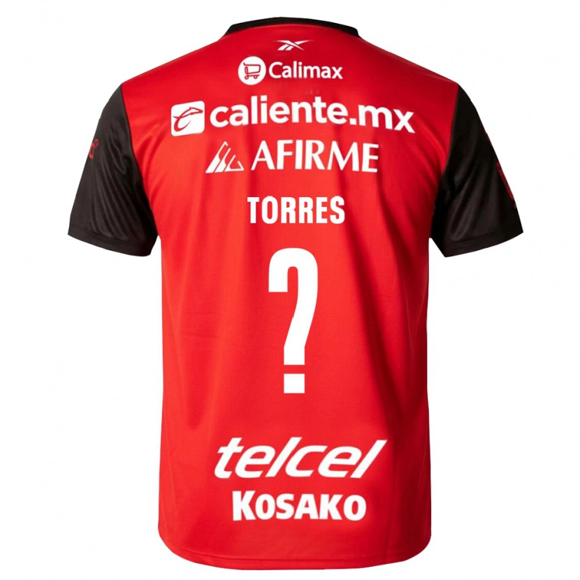 Danxen Børn Christopher Torres #0 Sort Rød Hjemmebane Spillertrøjer 2026/27 Trøje T-Shirt