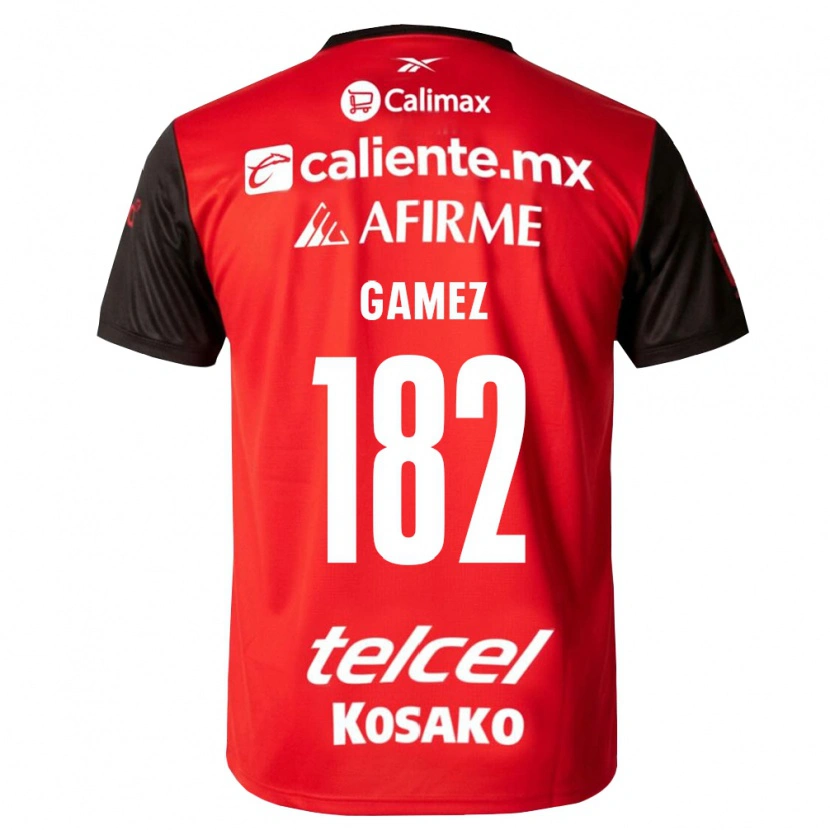 Danxen Børn Mark Gamez #182 Sort Rød Hjemmebane Spillertrøjer 2026/27 Trøje T-Shirt