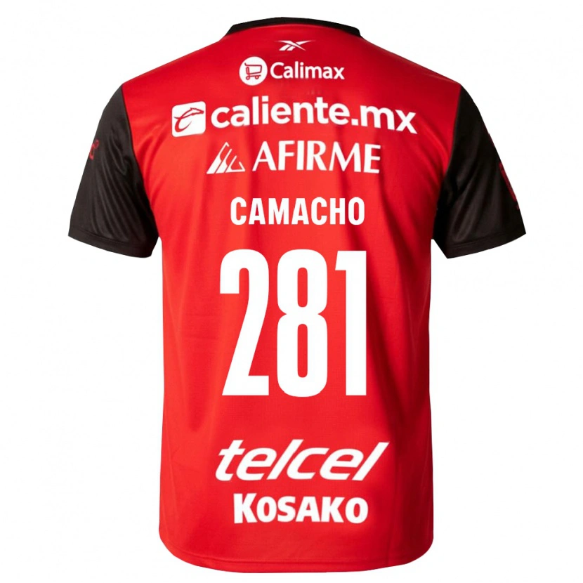 Danxen Børn Javier Camacho #281 Sort Rød Hjemmebane Spillertrøjer 2026/27 Trøje T-Shirt