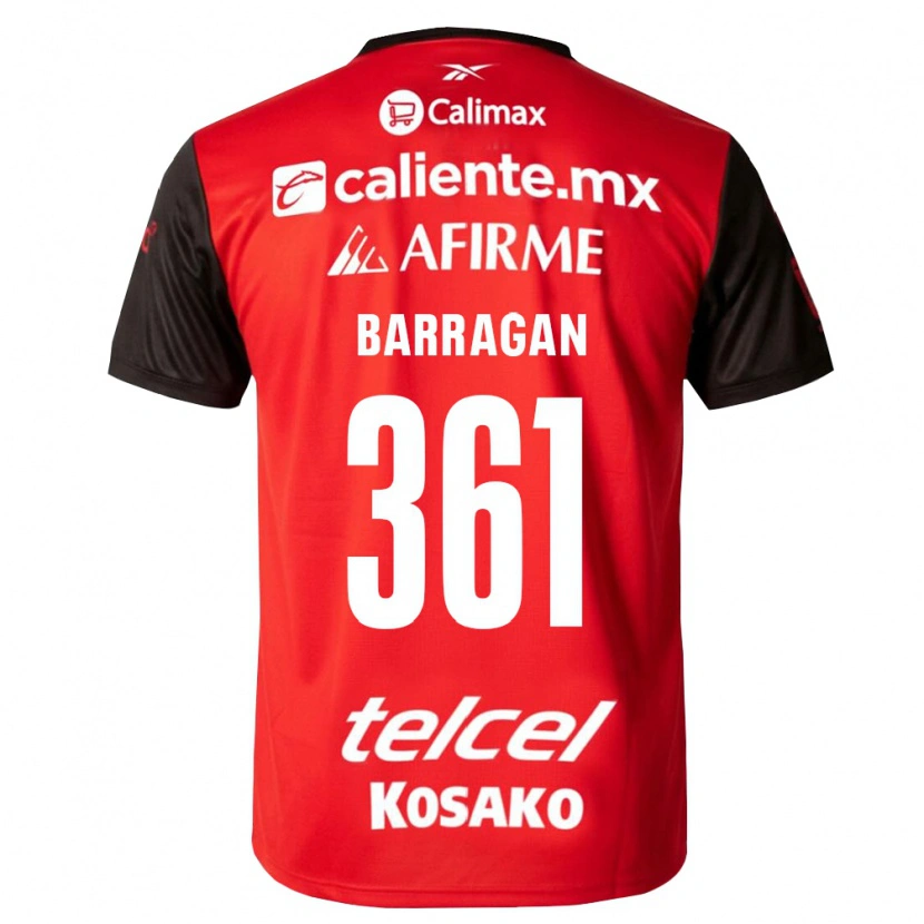 Danxen Børn Jesús Barragán #361 Sort Rød Hjemmebane Spillertrøjer 2026/27 Trøje T-Shirt