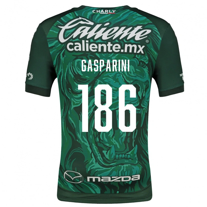 Danxen Børn Joaquín Gasparini #186 Grøn Sort Hjemmebane Spillertrøjer 2026/27 Trøje T-Shirt