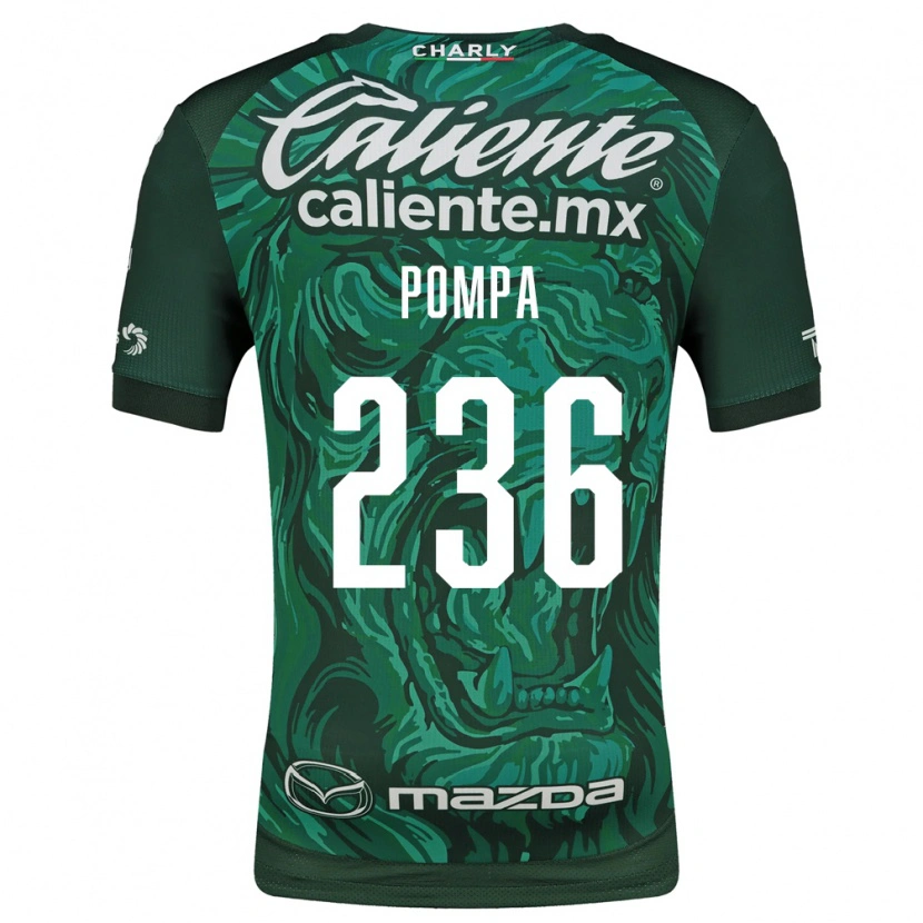 Danxen Børn Gerardo Pompa #236 Grøn Sort Hjemmebane Spillertrøjer 2026/27 Trøje T-Shirt