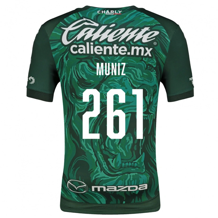Danxen Børn César Muñiz #261 Grøn Sort Hjemmebane Spillertrøjer 2026/27 Trøje T-Shirt