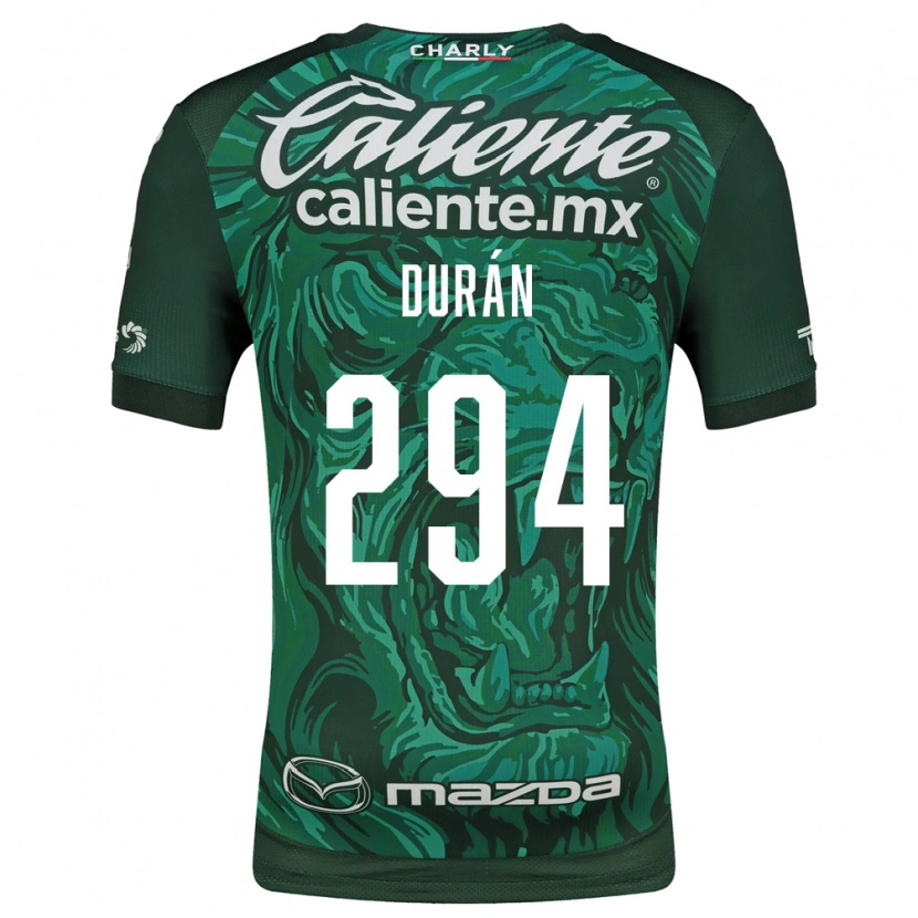 Danxen Børn Diego Durán #294 Grøn Sort Hjemmebane Spillertrøjer 2026/27 Trøje T-Shirt