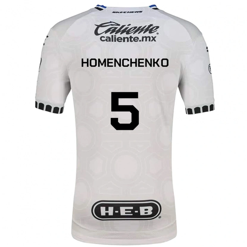 Danxen Børn Santiago Homenchenko #5 Hvid Sort Blå Hjemmebane Spillertrøjer 2026/27 Trøje T-Shirt