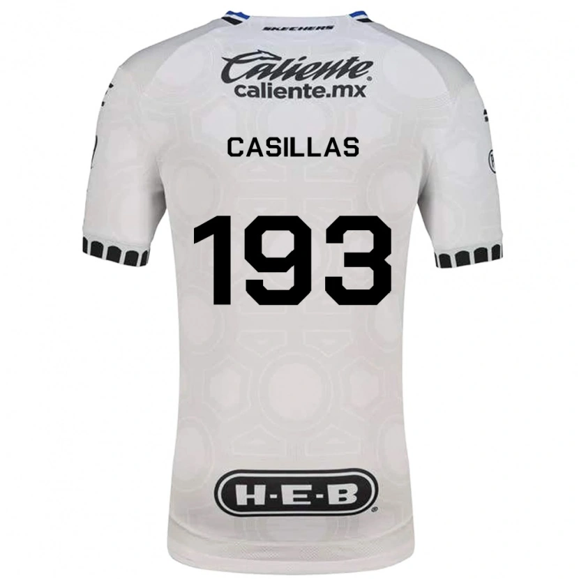 Danxen Børn Mauricio Casillas #193 Hvid Sort Blå Hjemmebane Spillertrøjer 2026/27 Trøje T-Shirt