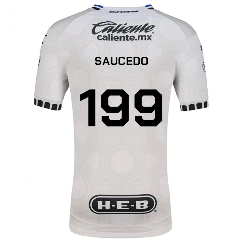 Danxen Børn Christian Saucedo #199 Hvid Sort Blå Hjemmebane Spillertrøjer 2026/27 Trøje T-Shirt
