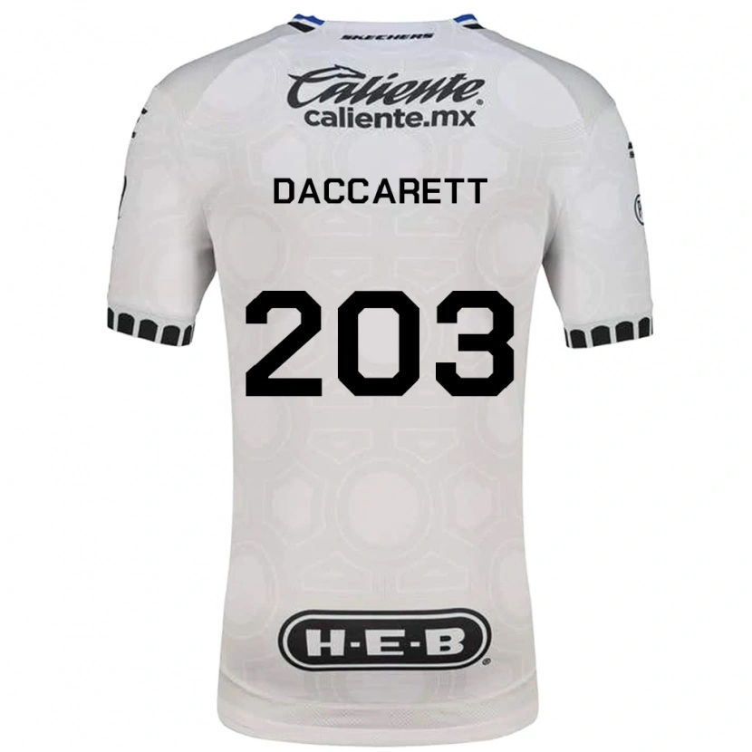 Danxen Børn Juan Daccarett #203 Hvid Sort Blå Hjemmebane Spillertrøjer 2026/27 Trøje T-Shirt