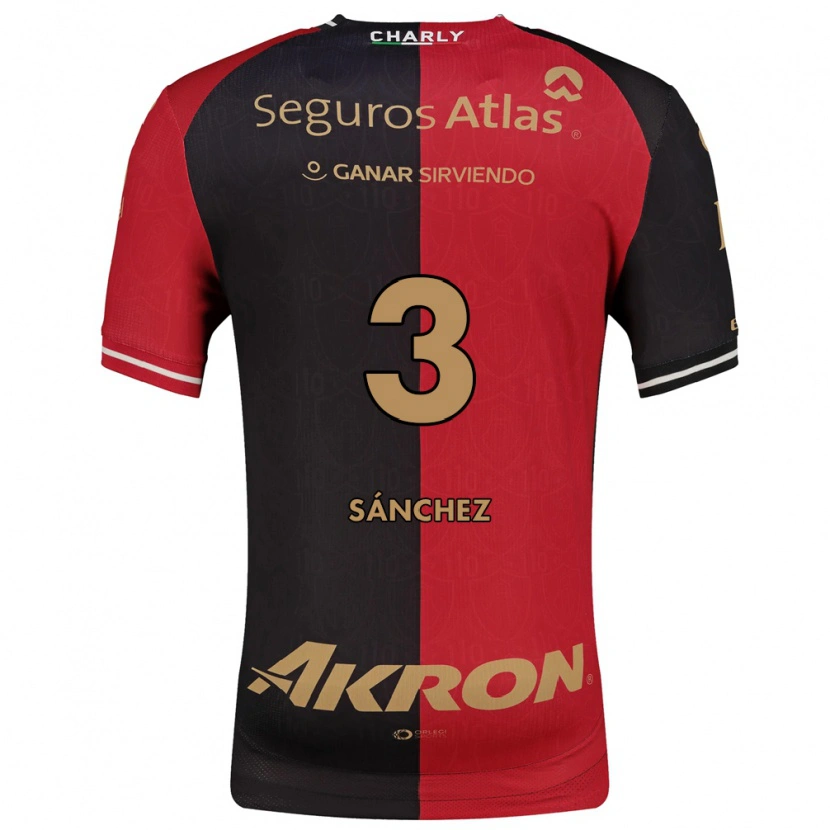 Danxen Børn Jorge Sánchez #3 Rød Sort Brun Hjemmebane Spillertrøjer 2026/27 Trøje T-Shirt