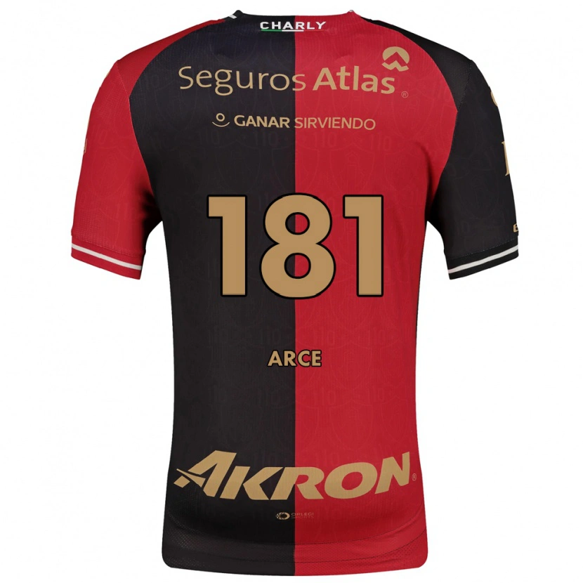 Danxen Børn Edson Arce #181 Rød Sort Brun Hjemmebane Spillertrøjer 2026/27 Trøje T-Shirt