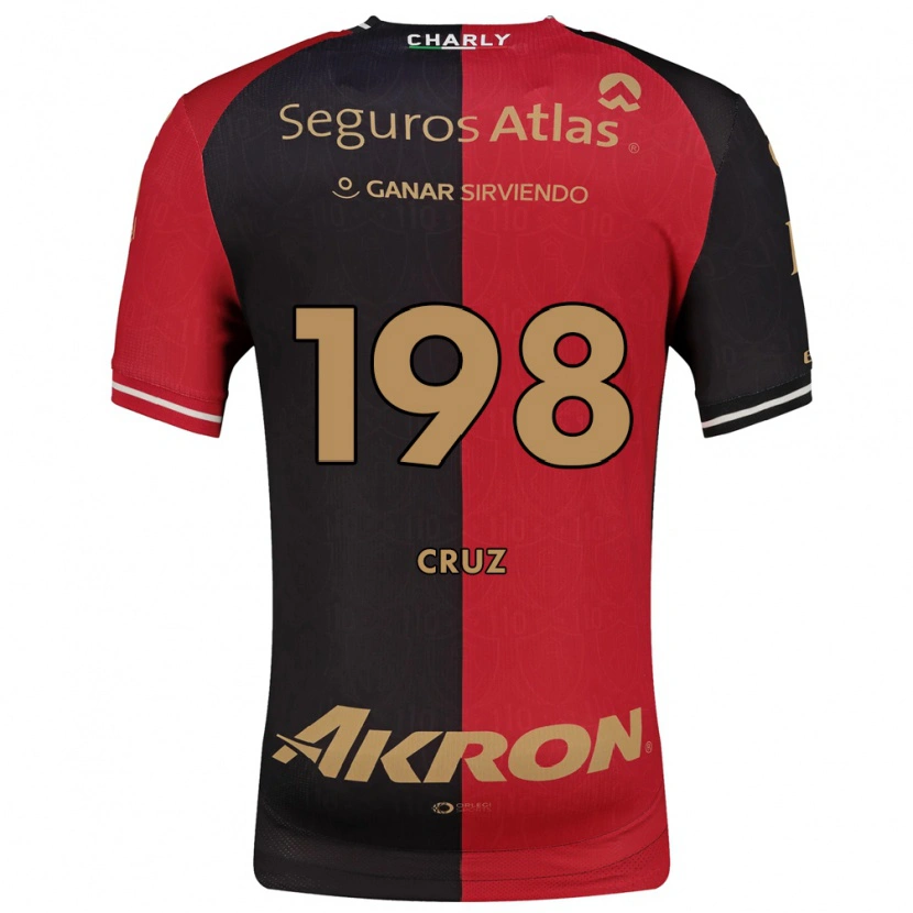 Danxen Børn Carlos Cruz #198 Rød Sort Brun Hjemmebane Spillertrøjer 2026/27 Trøje T-Shirt