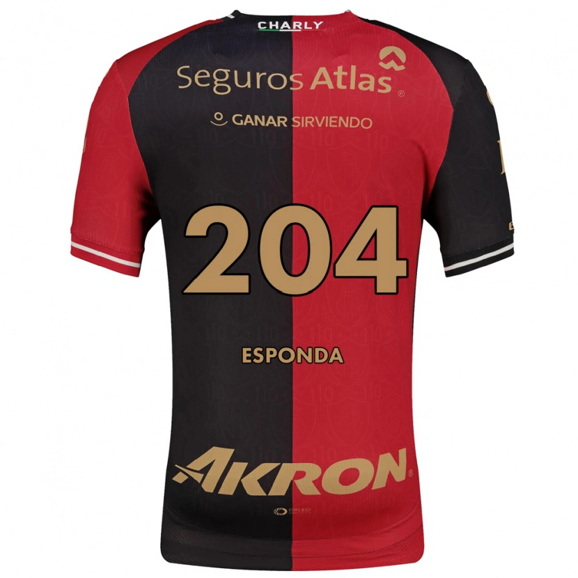 Danxen Børn Milton Esponda #204 Rød Sort Brun Hjemmebane Spillertrøjer 2026/27 Trøje T-Shirt