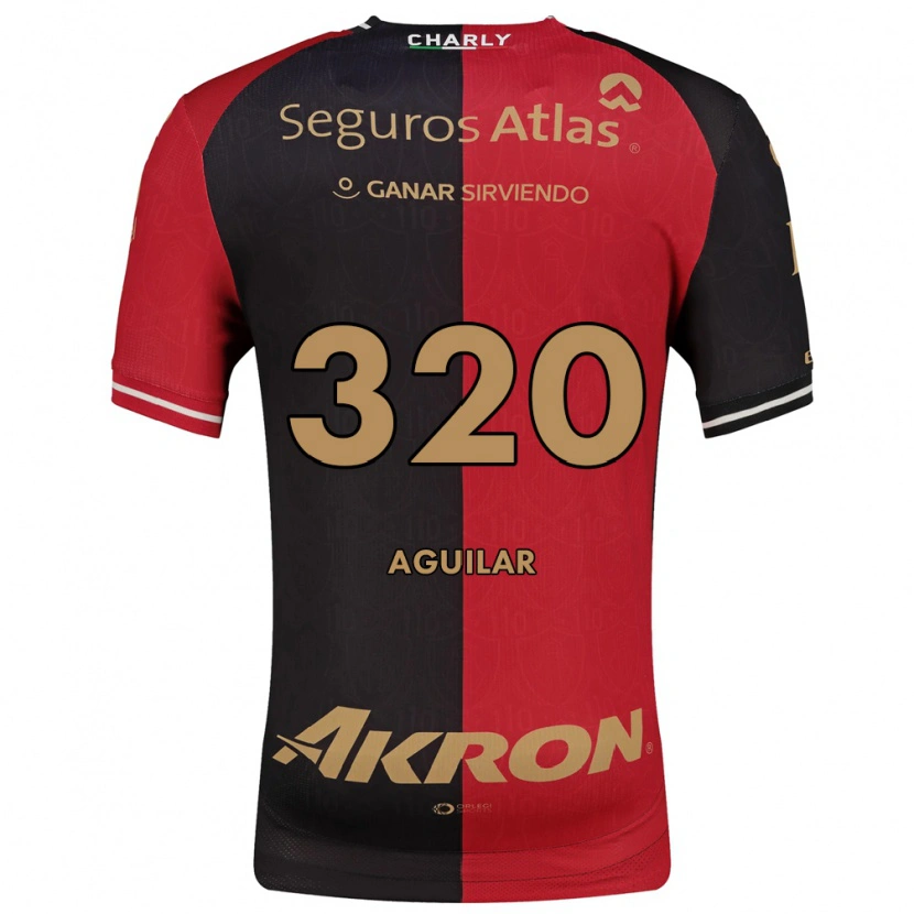 Danxen Børn Ángel Aguilar #320 Rød Sort Brun Hjemmebane Spillertrøjer 2026/27 Trøje T-Shirt