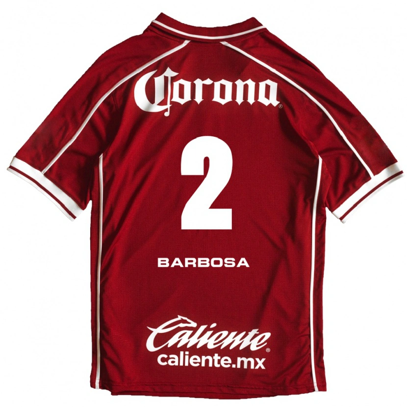 Danxen Børn Diego Barbosa #2 Hvid Rød Hjemmebane Spillertrøjer 2026/27 Trøje T-Shirt