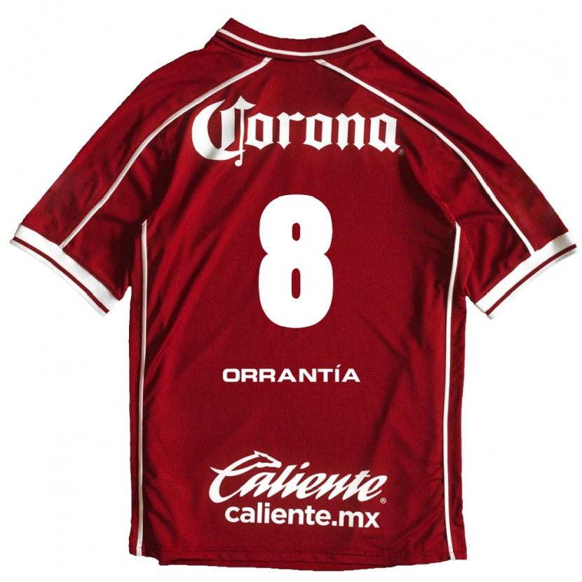 Danxen Børn Carlos Orrantia #8 Hvid Rød Hjemmebane Spillertrøjer 2026/27 Trøje T-Shirt