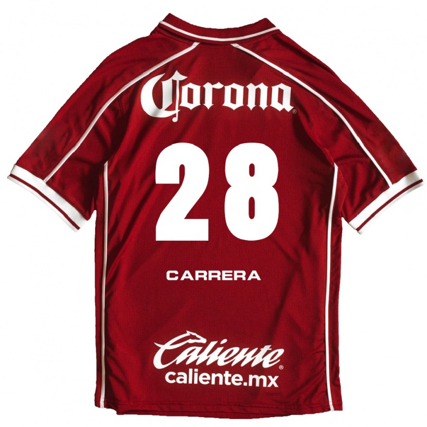 Danxen Børn Nico Carrera #28 Hvid Rød Hjemmebane Spillertrøjer 2026/27 Trøje T-Shirt