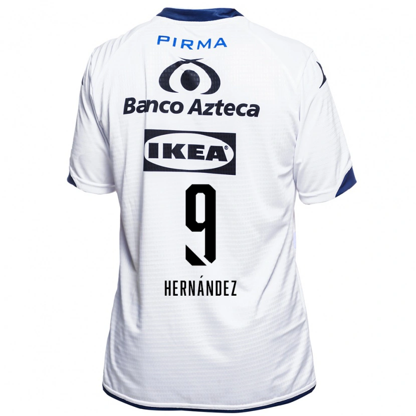 Danxen Børn Luifer Hernández #9 Hvid Sort Blå Hjemmebane Spillertrøjer 2026/27 Trøje T-Shirt
