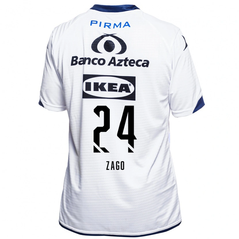 Danxen Børn Diego Zago #24 Hvid Sort Blå Hjemmebane Spillertrøjer 2026/27 Trøje T-Shirt