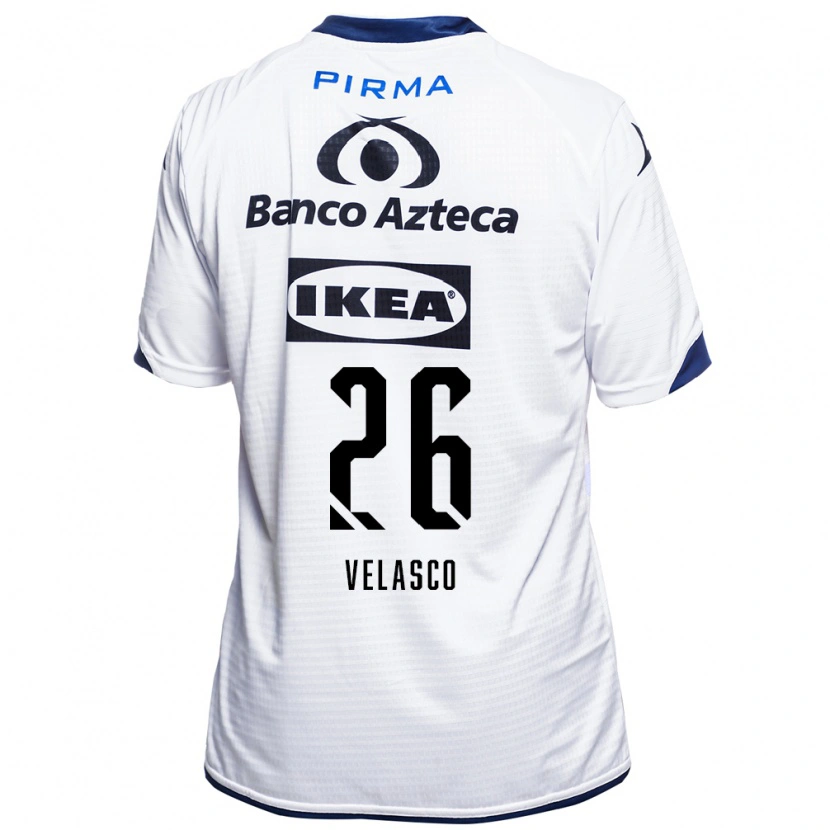 Danxen Børn Kevin Velasco #26 Hvid Sort Blå Hjemmebane Spillertrøjer 2026/27 Trøje T-Shirt
