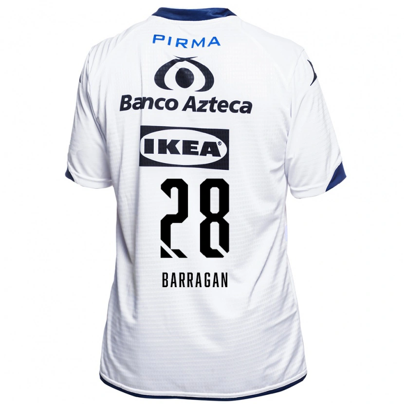 Danxen Børn Martín Barragán #28 Hvid Sort Blå Hjemmebane Spillertrøjer 2026/27 Trøje T-Shirt
