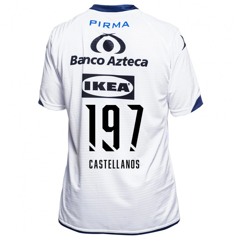 Danxen Børn Omar Castellanos #197 Hvid Sort Blå Hjemmebane Spillertrøjer 2026/27 Trøje T-Shirt