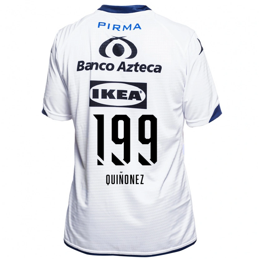 Danxen Børn Samuel Quiñonez #199 Hvid Sort Blå Hjemmebane Spillertrøjer 2026/27 Trøje T-Shirt