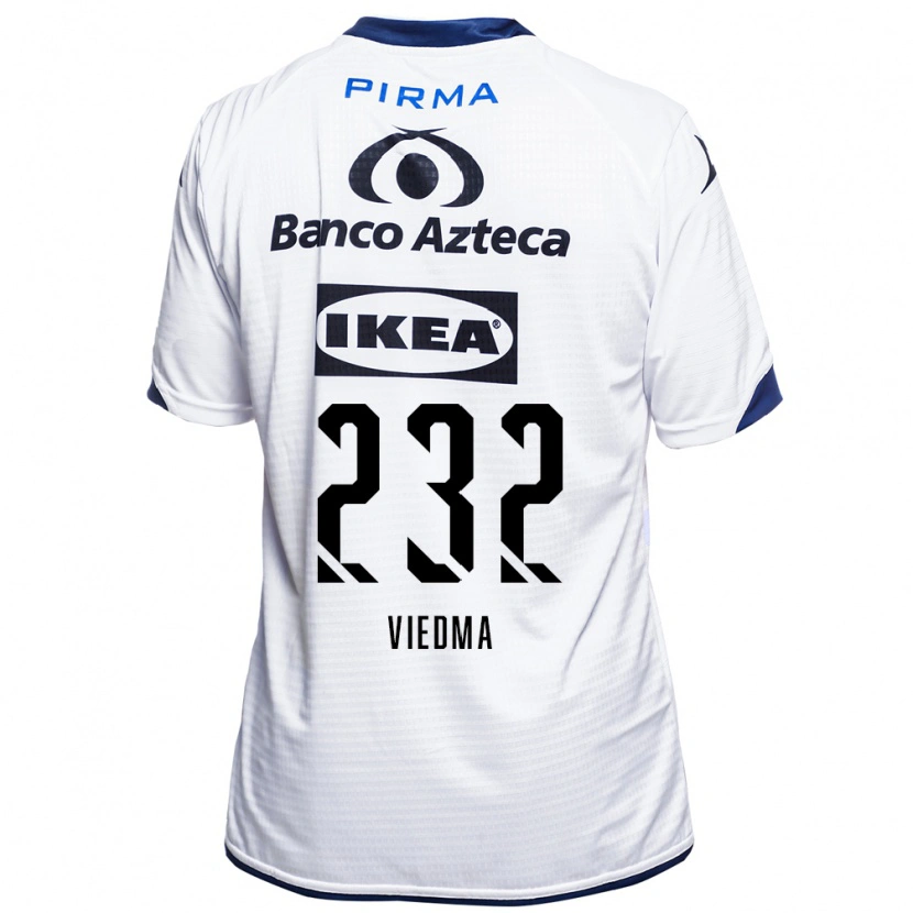 Danxen Børn Alvar Viedma #232 Hvid Sort Blå Hjemmebane Spillertrøjer 2026/27 Trøje T-Shirt