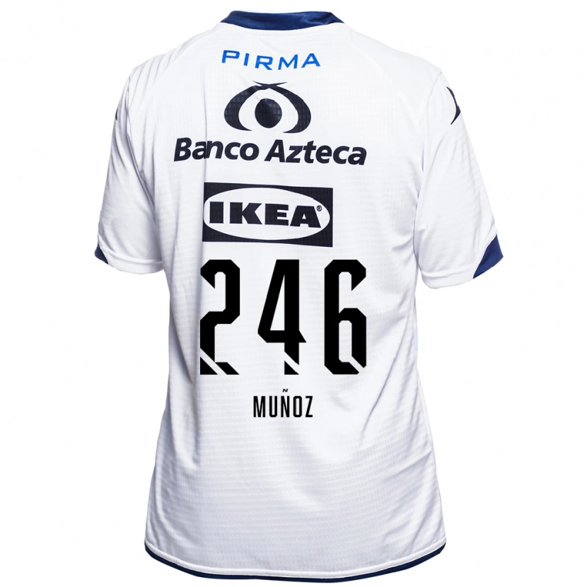 Danxen Børn Zamier Muñoz #246 Hvid Sort Blå Hjemmebane Spillertrøjer 2026/27 Trøje T-Shirt