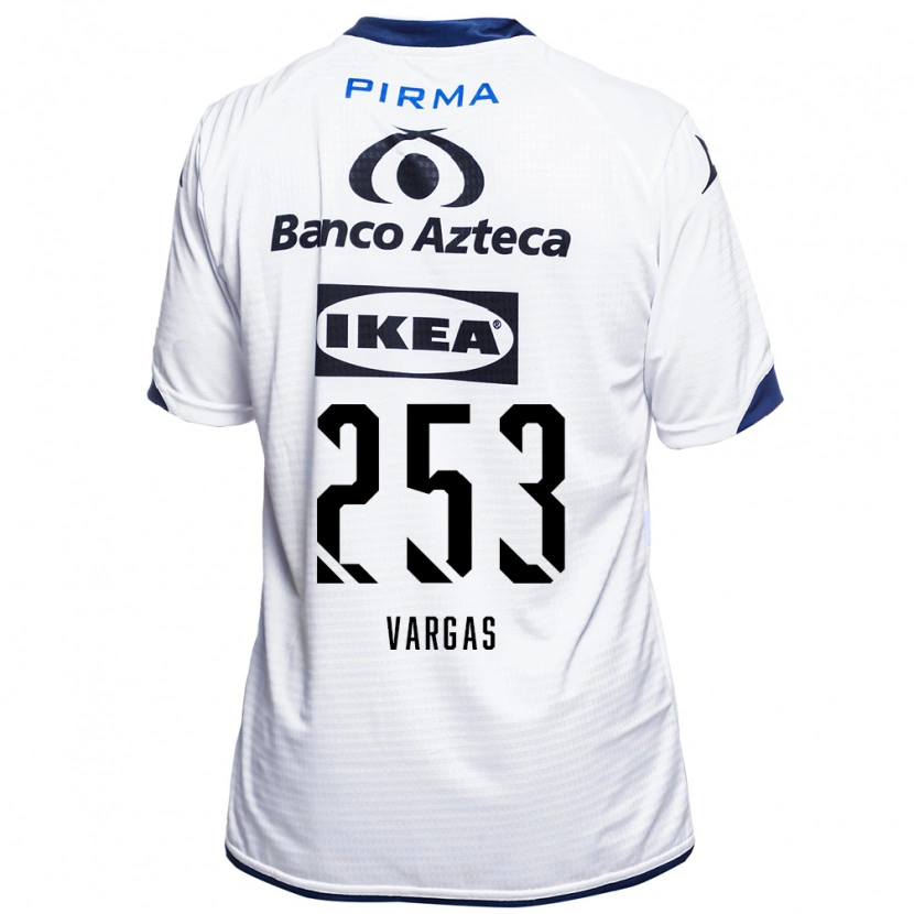Danxen Børn Edwin Vargas #253 Hvid Sort Blå Hjemmebane Spillertrøjer 2026/27 Trøje T-Shirt