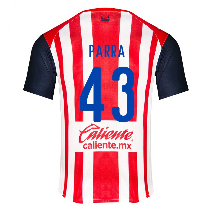 Danxen Børn Rodrigo Parra #43 Rød Sort Hvid Hjemmebane Spillertrøjer 2026/27 Trøje T-Shirt