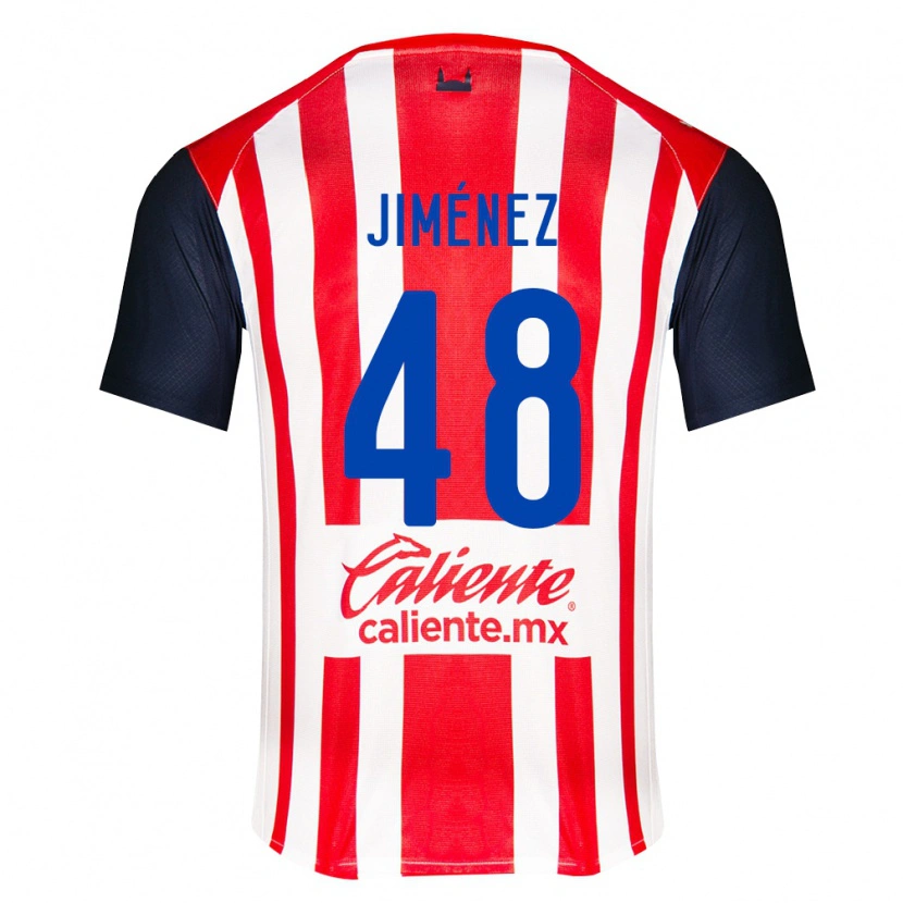 Danxen Børn Leonardo Jiménez #48 Rød Sort Hvid Hjemmebane Spillertrøjer 2026/27 Trøje T-Shirt