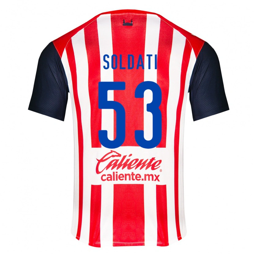 Danxen Børn Carlo Soldati #53 Rød Sort Hvid Hjemmebane Spillertrøjer 2026/27 Trøje T-Shirt
