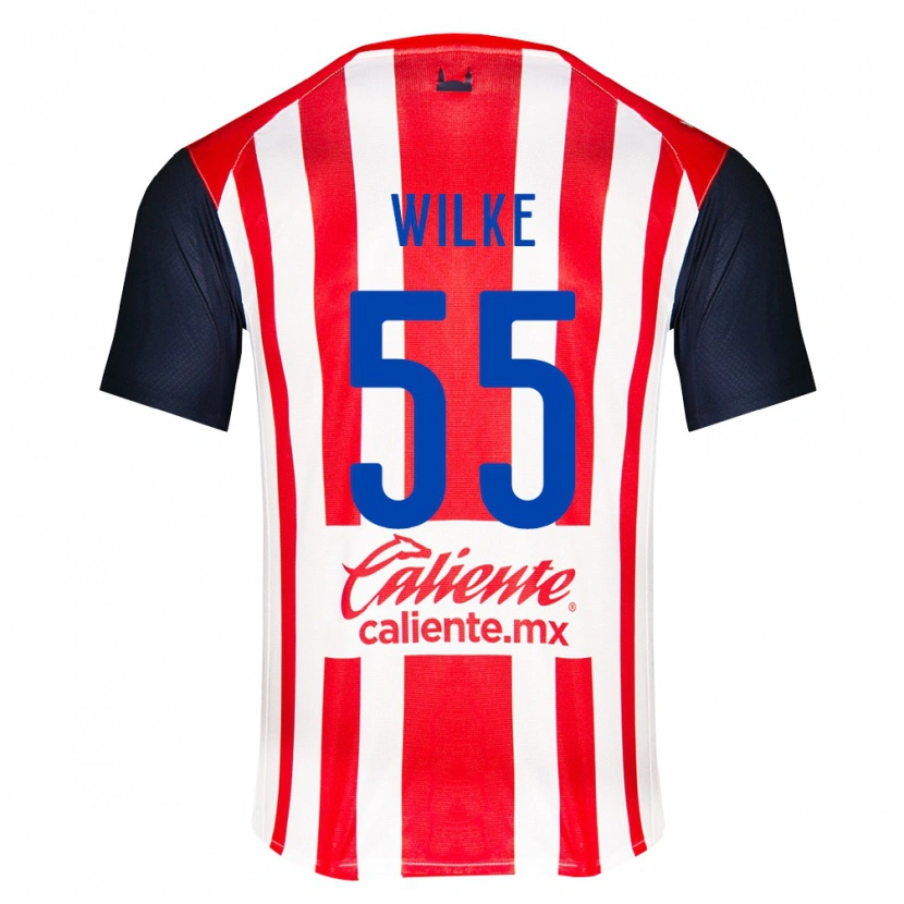 Danxen Børn Teun Wilke #55 Rød Sort Hvid Hjemmebane Spillertrøjer 2026/27 Trøje T-Shirt