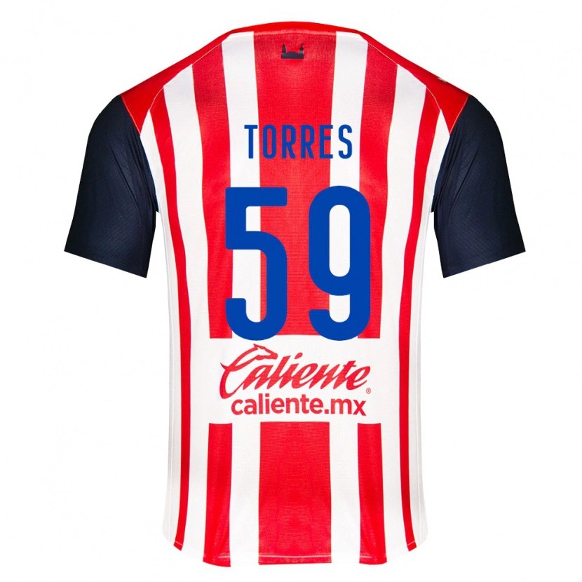 Danxen Børn Christian Torres #59 Rød Sort Hvid Hjemmebane Spillertrøjer 2026/27 Trøje T-Shirt