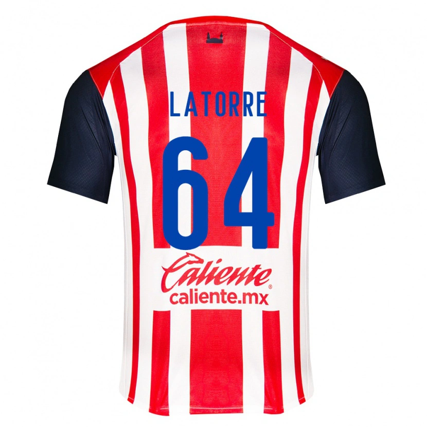 Danxen Børn Diego Latorre #64 Rød Sort Hvid Hjemmebane Spillertrøjer 2026/27 Trøje T-Shirt