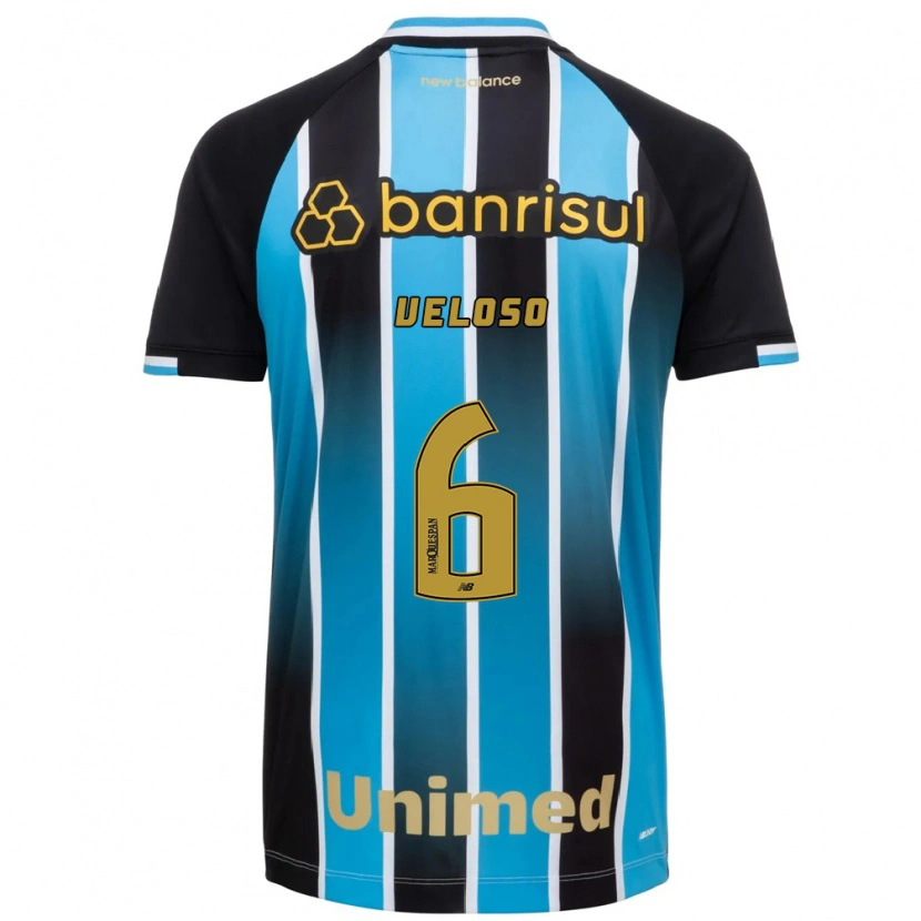 Danxen Børn Guilherme Veloso #6 Blå Brun Sort Hjemmebane Spillertrøjer 2026/27 Trøje T-Shirt