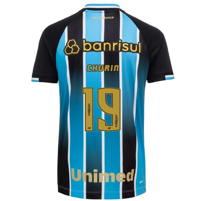 Danxen Børn Diego Churin #19 Blå Brun Sort Hjemmebane Spillertrøjer 2026/27 Trøje T-Shirt
