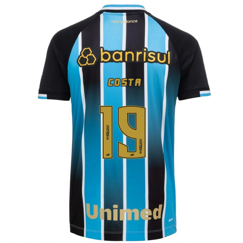 Danxen Børn Diego Costa #19 Blå Brun Sort Hjemmebane Spillertrøjer 2026/27 Trøje T-Shirt