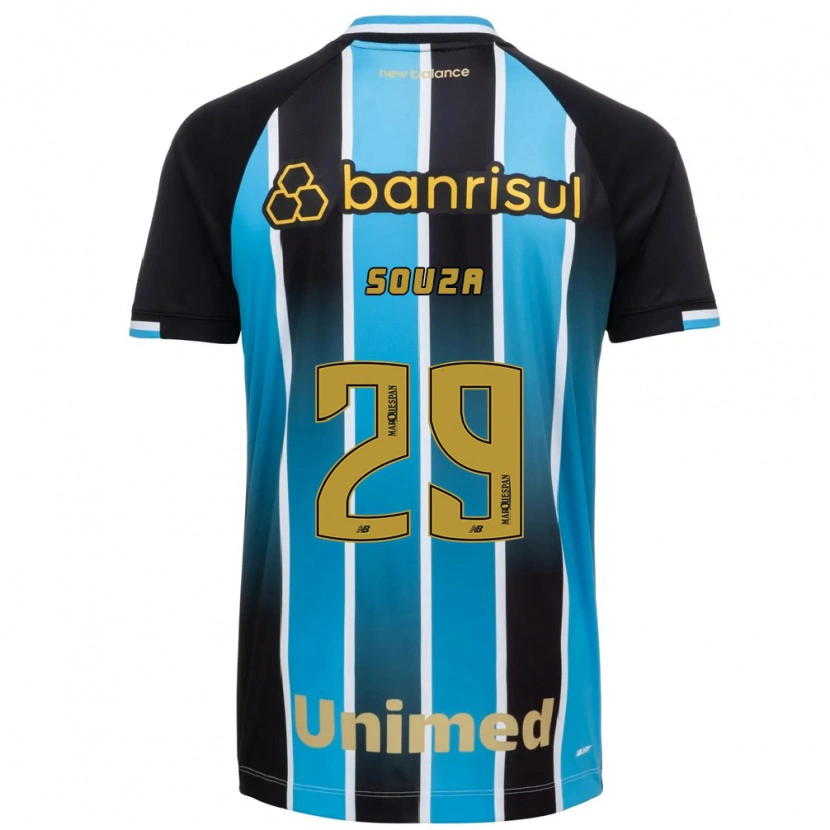 Danxen Børn Diego Souza #29 Blå Brun Sort Hjemmebane Spillertrøjer 2026/27 Trøje T-Shirt