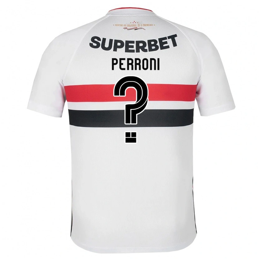 Danxen Børn Enzo Perroni #0 Hvid Rød Sort Hjemmebane Spillertrøjer 2026/27 Trøje T-Shirt