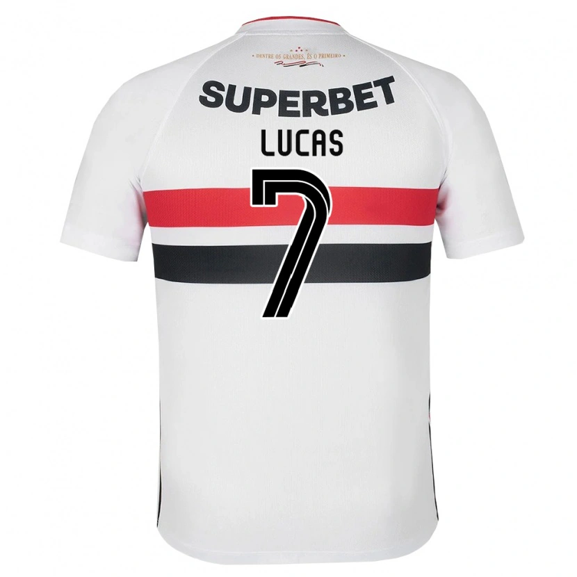 Danxen Børn Lucas Moura #7 Hvid Rød Sort Hjemmebane Spillertrøjer 2026/27 Trøje T-Shirt